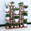Rectangular Multi-Tiered Solid Wood Plant Flower Stand Heavy Duty Display Shelf