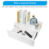 Bedside Table Floating Nightstand Wall-Mounted Shelf with Drawer White Wooden