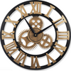 LARGE ROMAN NUMERALS SKELETON WALL CLOCK BIG GIANT OPEN FACE ROUND HOME DECOR UK