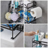 Bathroom Over Toilet Storage Bath Rack Washing Machine Shelf Unit w/ Roll Holder