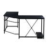 Black Computer Desk L Shape Home Office Desks Large PC Workstation Corner Table