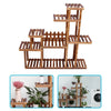 Wooden Outdoor Indoor Plant Stand Display Garden Decor Flower Pot Rack Shelf