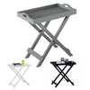 Folding Sofa Side End Table Coffee Table Removable Serving Tray Breakfast Dinner