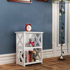 2Tier White Side End Table Nightstand Furniture Living Room Bedroom Storage Unit