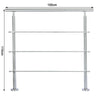 Stainless Steel Hand Rail Balustrade 0-3 Cross Bar Home Garden Safety Stair Rail