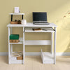 White Office Computer Desk Study PC Writing Gaming Table Home Workstation Shelf