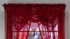 Plain Tasselled Voile Swags All Colours-Net Curtains Voile Swag Valance Pelmet