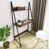 2-Tier Metal Ladder Wood Computer Office Desk Laptop Writing Table Storage Shelf