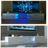 Modern TV Unit Cabinet Stand Matt Body & High Gloss Doors LED Light Livingroom