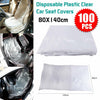 100 PCS Disposable Plastic Car Seat Covers Vehicle Cover Valet Roll Waterproof