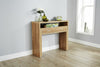 Contemporary Oak Regis Hallway 2 Drawer Extending Console Study Desk