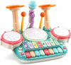 5 in 1 Electronic Kids Drum Set Baby Musical Instruments Toys Toddler w/ Light