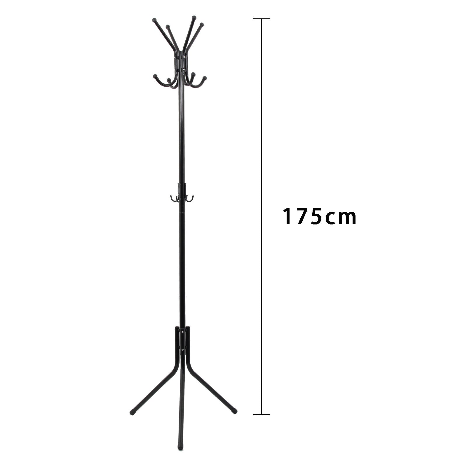 Freestanding 8 Hook Hat and Coat Stand Clothes Hanger Hang Room Stainless hot