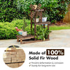 Wooden Plant Flower Display Stand 4-Tier Flower Rack 5 Pots Storage Shelf