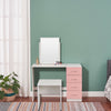 Modern Dressing Table Set Makeup Desk w/4 Drawer Large Mirror &Stool Bedroom UK