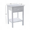 Bedside Table With Drawer and Shelf Cabinet Side Table Storage Unit, 40x30x60cm