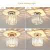 NEW Design Genuine Crystal Hallway Flush Ceiling Light Chandelier Free E14 Bulb