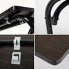 Study Coffee Table Foldable Computer Desk Laptop Double Layers Dark Walnut New