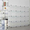 16-Cube Plastic Wardrobe Cupboard Organizer Storage Clothes Closet Shoes Rack UK