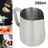 Milk Jug 350ml Stainless Steel Milk Cup Frothing Pitcher for Making Latte Coffee