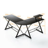 Maxzzz L Shaped Corner Desk With Storage Shelves Home Office Desk Gaming Table