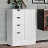Bathroom Cabinet Storage 4 Drawer 1 Door Wooden Bedroom Furniture Cupboard Unit
