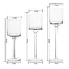 3pcs Tall Glass Candle Tea Light Holder Candlestick Wedding Party Table Decor