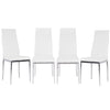 X Chrome Glass Dining Table+2/4 Slope Chairs Faux Leather Metal Legs Living Room