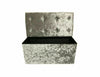 Modern Ottoman Storage Box Folding Storage Bench Crushed Velvet & Linen Material