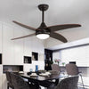 Ceiling Fan Light 48" Remote Control 4 Blades Fan w/ LED Light Reversible Motor