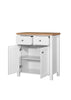 Compact 2 Doors 2 Drawer Sideboard Storage Cabinet Cupboard White Oak
