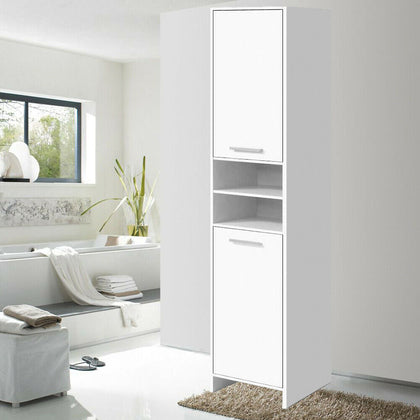 185CM Freestanding Bathroom Cabinet Cupboard Tallboy 2 Door with Storage Shelves