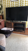 Rustic TV Stand Media Storage Cabinet Door Shelves Shelf Unit Industrial Vintage