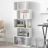 Wood Bookcase Bookshelf S Shape 5 Tier Shelves Free Standing Shelving Storage