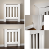 Radiator Cover White Cabinet Slatted Traditional Shelf Grill Furniture MDF Wood