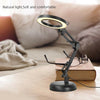LED Desk Lamp Magnifying Magnifier Glass With Light Stand Clamp For Repair Read