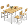 Dining Table and 4 Chairs Set STEEL LEGS Dining Room Chairs Kitchen Furniture