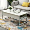LED Coffee Table Desk Foldable Living Room Lift Up Hidden Storage Bottom Shelf