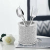 Sparkly Crushed Diamond Crystal Filled Utensil Holder Kitchen Storage Spoon UK