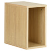 Oak Vinyl Lp Music Record Storage Box Cube 12" Case Dj Studio Cabinet