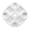 8 Compartment Round Plastic Beach Garden Patio Umbrella Table Tray Storage White