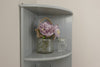 Grey Colonial MDF Corner Wall Shelf Unit Bathroom Storage