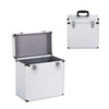 12" Vinyl Record Storage Box Case Flight DJ Stackable Case Silver Holds UK