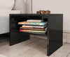 Black High Gloss Bedside Table Small Night Stand Modern Side End Table Cabinet