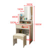 Dressing Table Drawer Mirror Stool Shelves Set Makeup Vanity Bedroom UK