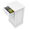 White Bedside Table, Bathroom / Hallway Cabinet Cupboard Slim/Small With Storage