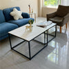 Small Large Square Marble Coffee Table Accent Furniture Center Table Stand Home