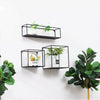 3x Retro Rectangle Metal Wire Industrial Wall Storage Unit Display Shelf Cabinet