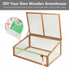 Wood Cold Frame Portable Green House Indoor Outdoor Raised Plants Bed Protection