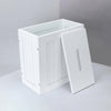 White Crisp Small Toilet Cleaning Product Storage Tidy Box Unit Bathroom